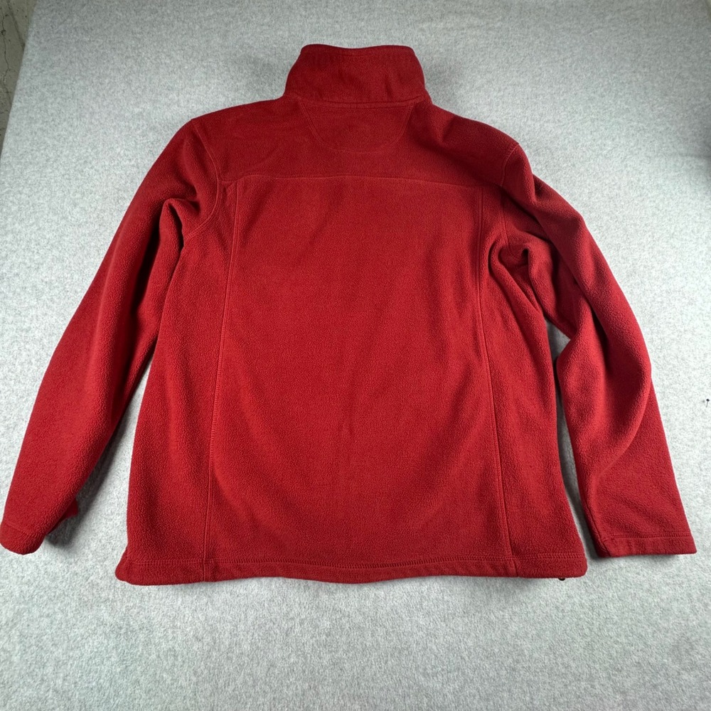 Croft & Barrow Mens Red Fleece Quarter Zip Pullover Sweater Size Medium - Picture 5 of 7